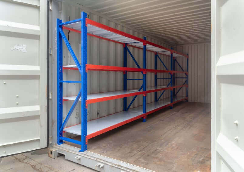 Shipping container shelving