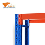 Top shelf set flush with top of heavy duty upright