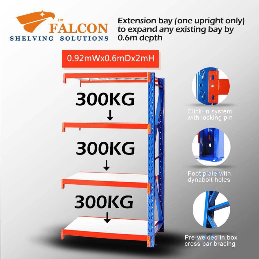 1.0mWx0.6mDx2.0mH Addon 300Kg/L