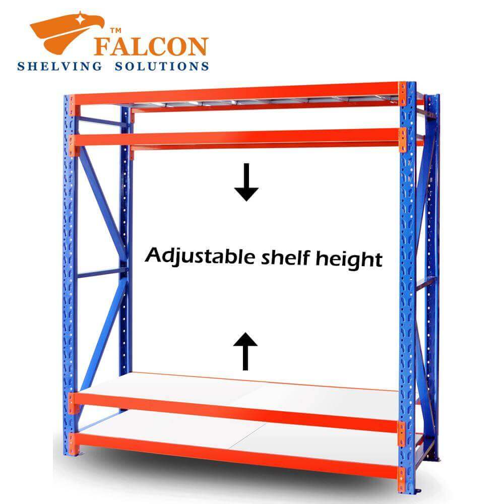 It's easy to store large items with adjustable longspan shelving