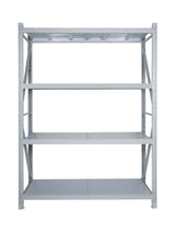 4 extra level kits are required for a standard bay of shelving