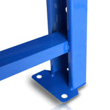 Uprights have holes for floor fasteners