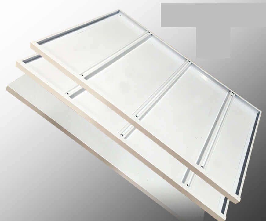 All-steel decks with powder coating