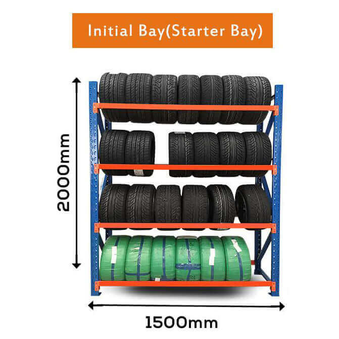 Tyre Racking 1.5mWx0.6mDx2.0mH Starter 300Kg/L