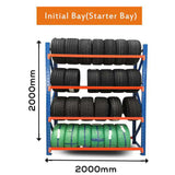 Tyre Racking 2.0mWx0.6mDx2.0mH Starter 300Kg/L