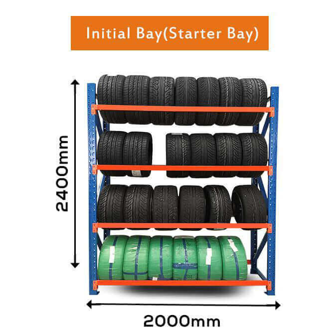 Tyre Racking 2.0mWx0.6mDx2.4mH Starter 300Kg/L