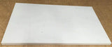 White rectangular extra deck shelf for Falcon Long Span heavy-duty shelving on wooden floor