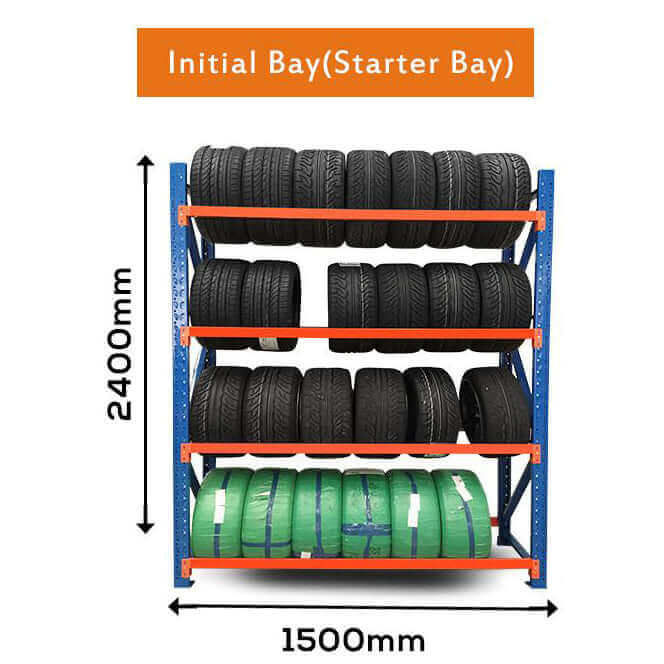 Tyre Racking 1.5mWx0.6mDx2.4mH Starter 300Kg/L